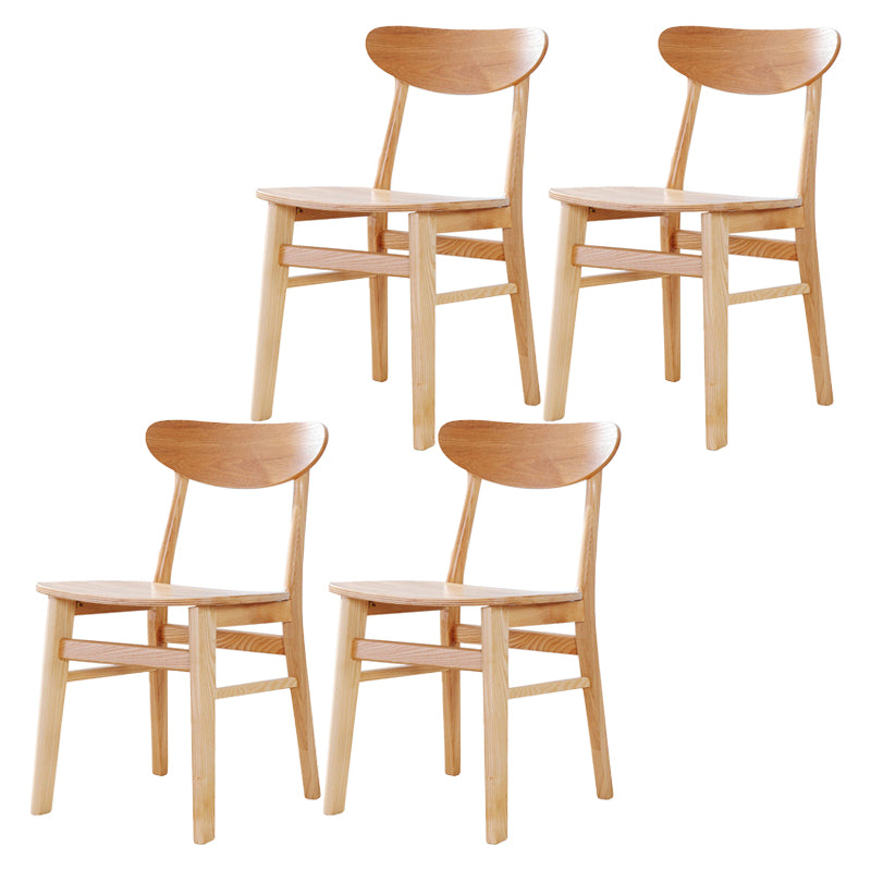 Chaises d'appoint de salle à manger contemporaines à dossier ouvert Chaises de salle à manger d'appoint en bois (Ensemble de 2)