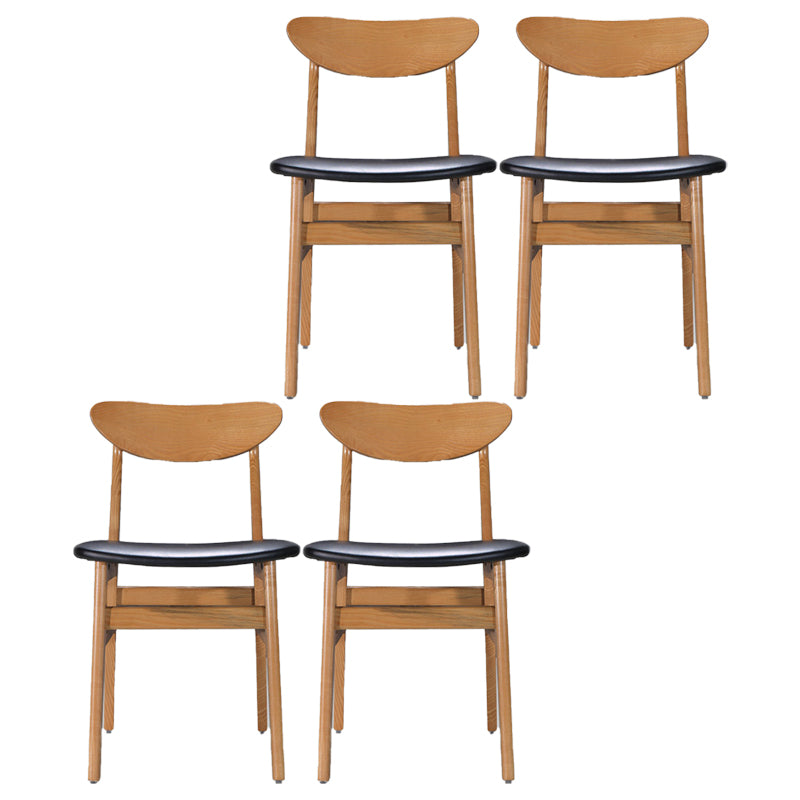 Chaises d'appoint de salle à manger contemporaines à dossier ouvert Chaises de salle à manger d'appoint en bois (Ensemble de 2)
