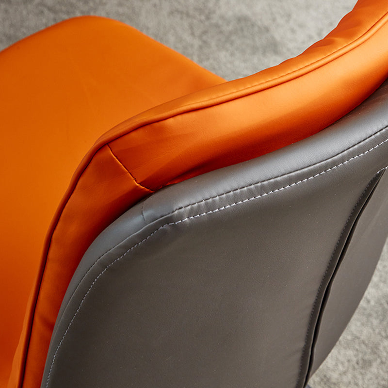 Home Industrial Side Chair Solid Back Metal Polsterte Esszimmerstuhl