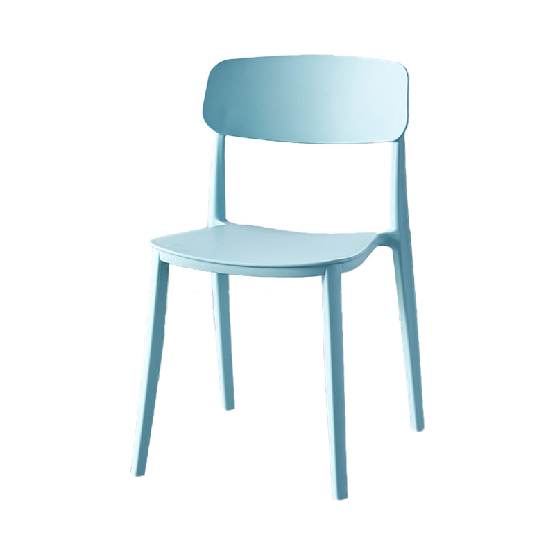 Scandinavian Home Plastic Side Chair Matte Finish Open Back Dining Chair (Set of 4)