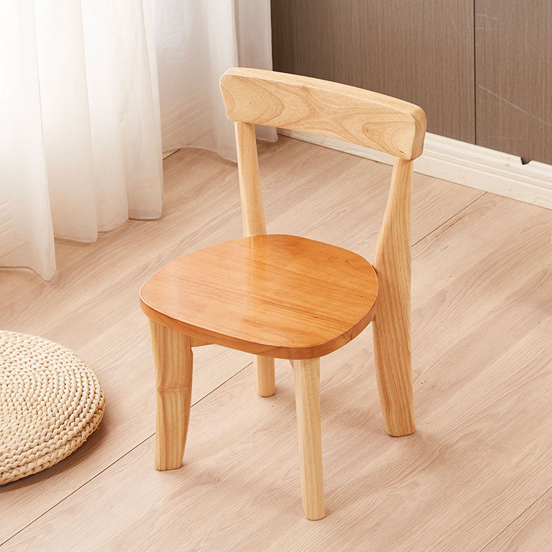 Ensemble de chaises latérales à dossier ouvert de salle à manger de chaise en bois d'hévéa de style traditionnel