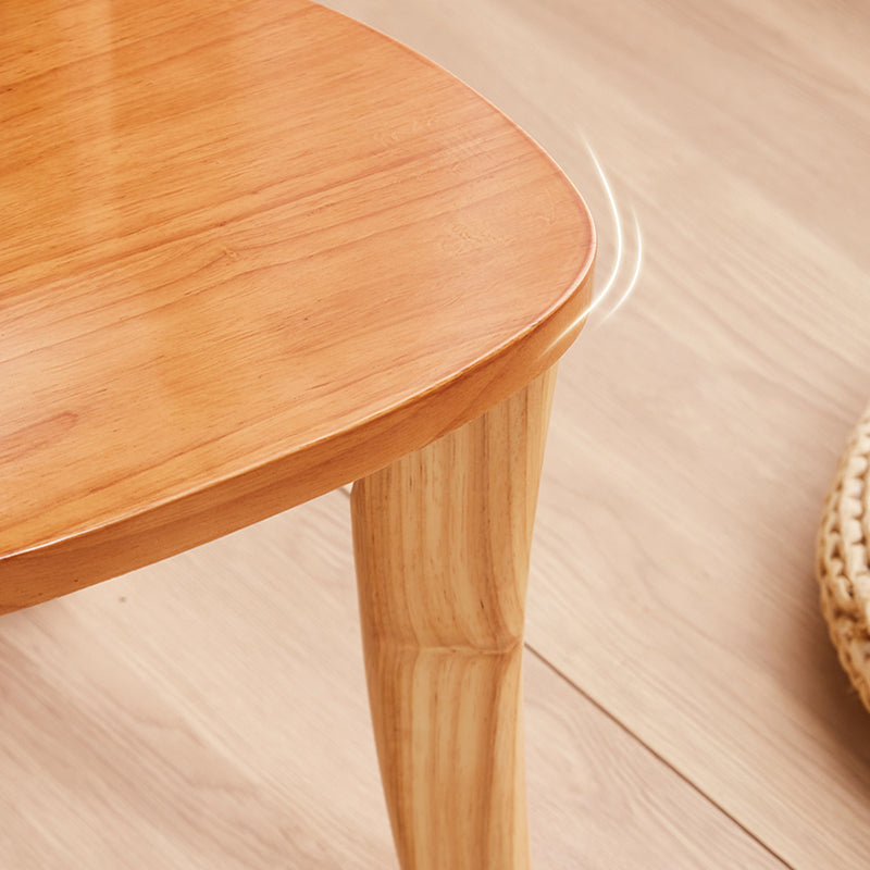 Ensemble de chaises latérales à dossier ouvert de salle à manger de chaise en bois d'hévéa de style traditionnel
