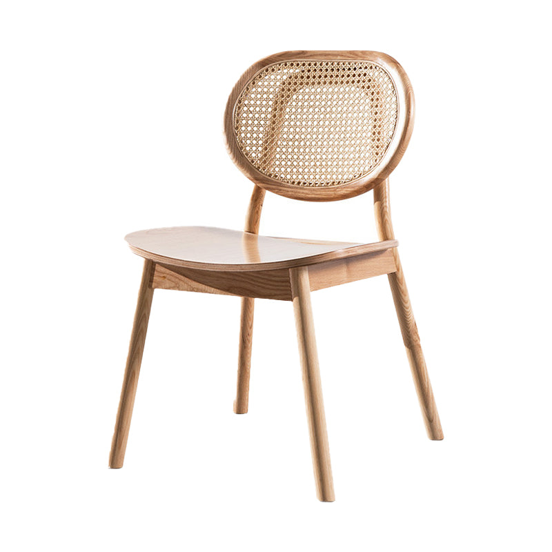 Traditional Style Oak Wood Chairs Kitchen Dining Room Open Back Side Chair