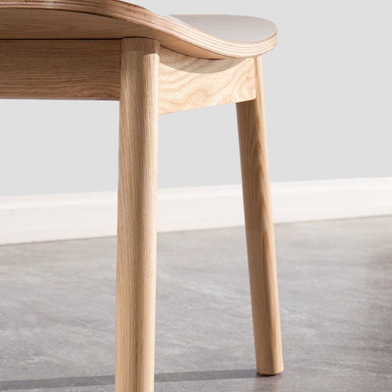 Sillas de madera de roble de estilo tradicional, silla lateral con respaldo abierto para cocina y comedor
