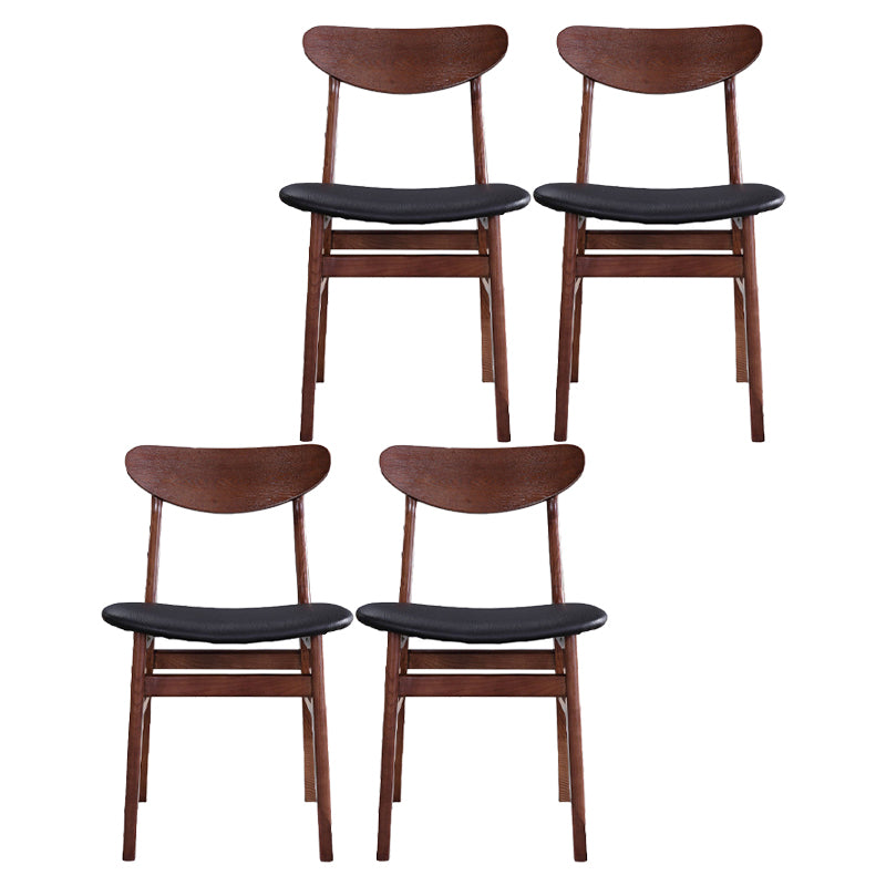 Modern Design Open Back Dining Side Chairs Wood Side Dining Chairs (Set of 2)