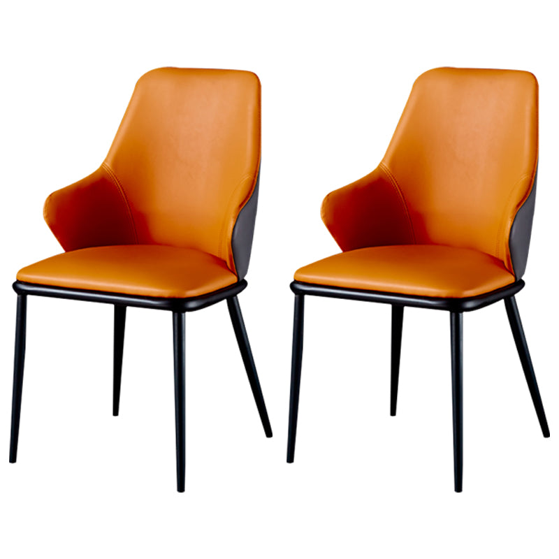 Modern Design Arm Solid Back Dining Chairs Leather Dining Chairs for Home Use