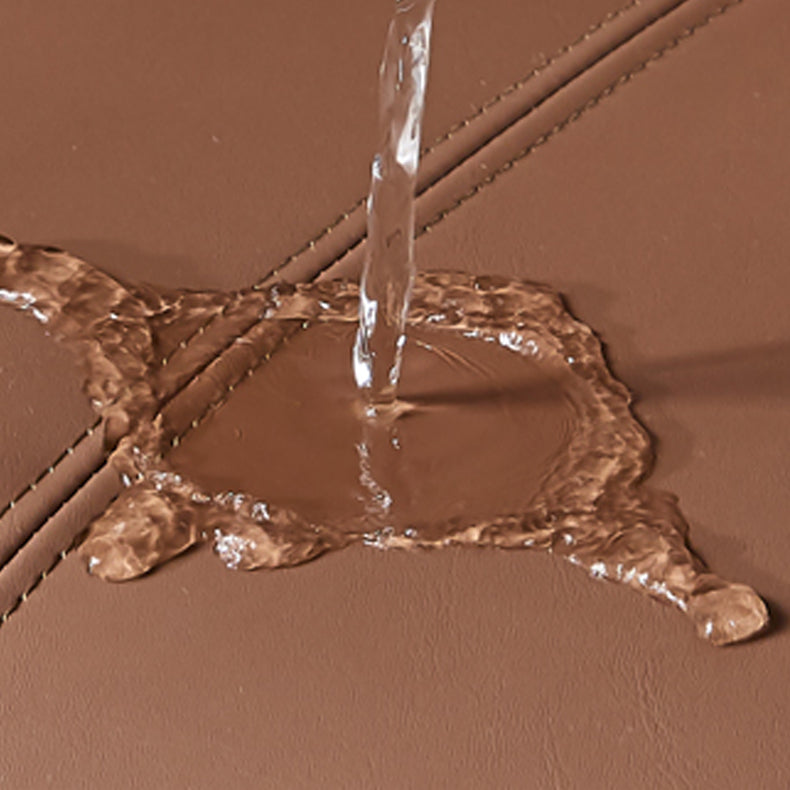 Sillas laterales de comedor con respaldo sólido de estilo industrial, sillas de comedor de cuero para cocina