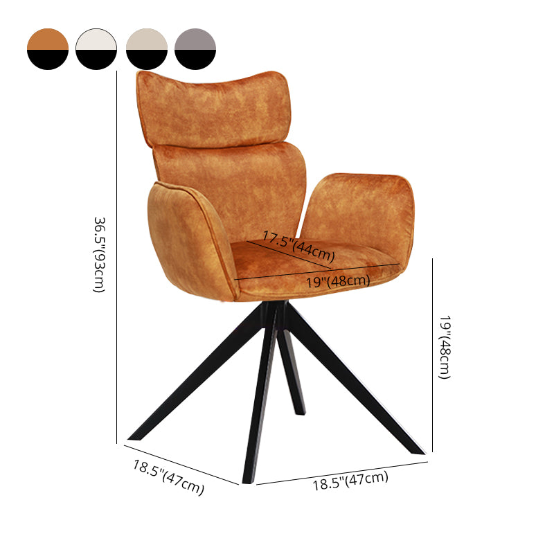Sillas de comedor de piel sintética de diseño contemporáneo, sillas laterales con brazo trasero sólido para el hogar