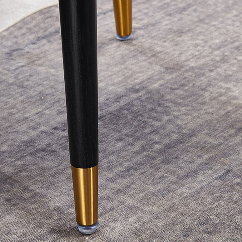 Silla lateral de comedor de cuero de diseño contemporáneo, sillón con respaldo sólido para uso doméstico