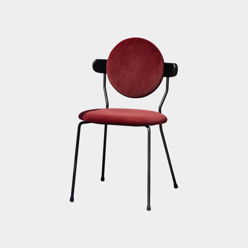 Contemporary Style Dining Chair Kitchen Armless Single Chair with Metal Legs