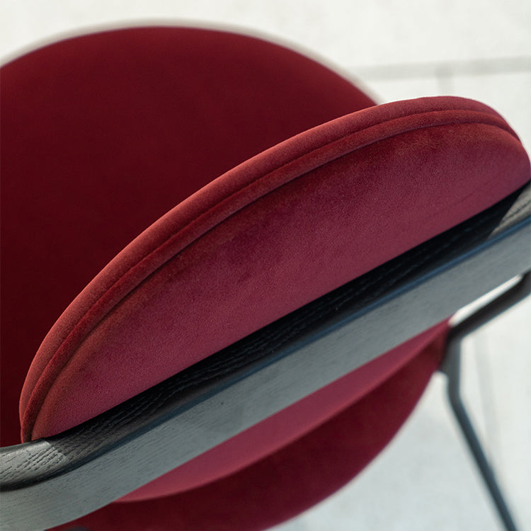 Silla de comedor estilo moderno Silla individual sin brazos de cocina con patas de metal