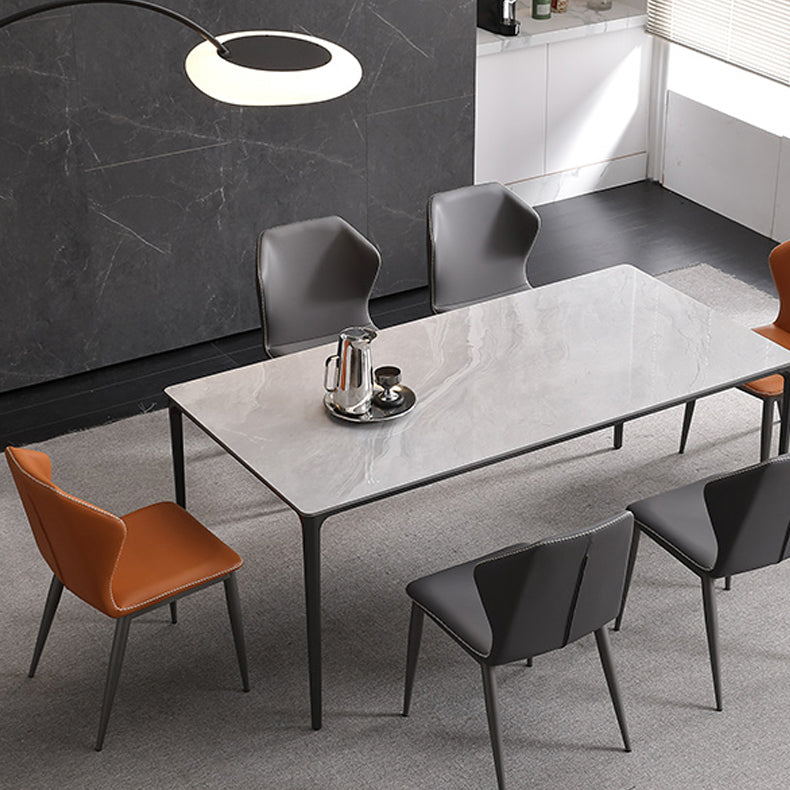 Silla de metal de cocina de estilo moderno Silla lateral sin brazos para comedor con respaldo orejero (juego de 2)