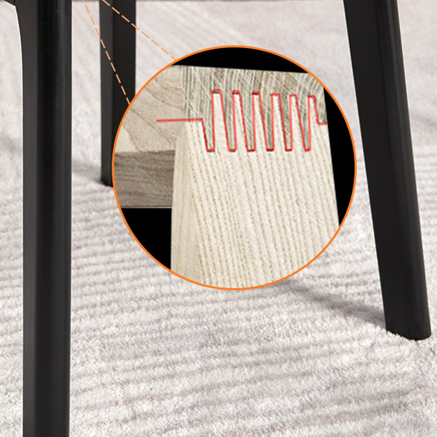Silla de comedor de madera contemporánea, sillas de comedor de cuero para uso doméstico (juego de 2)