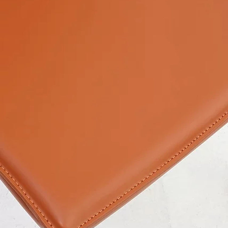 Silla auxiliar de cuero estilo diseñador para el hogar, silla de comedor con respaldo sólido (juego de 2)