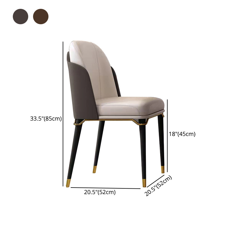 Inicio Sillas de comedor sin brazos Sillas laterales tapizadas con patas de madera (juego de 2)