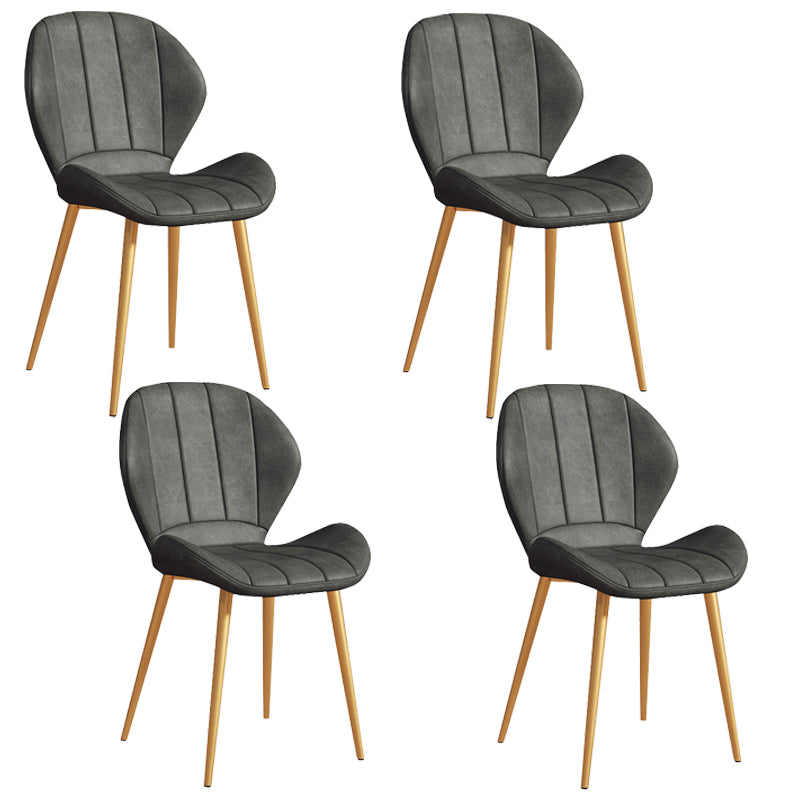 Silla lateral casera tapizada escandinava Silla de comedor con respaldo lateral y acabado mate