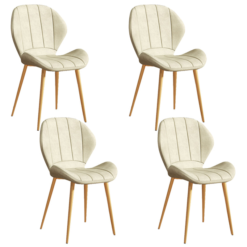 Silla lateral casera tapizada escandinava Silla de comedor con respaldo lateral y acabado mate