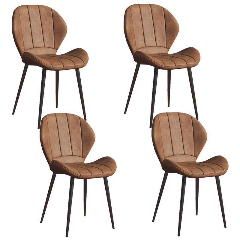 Silla lateral casera tapizada escandinava Silla de comedor con respaldo lateral y acabado mate
