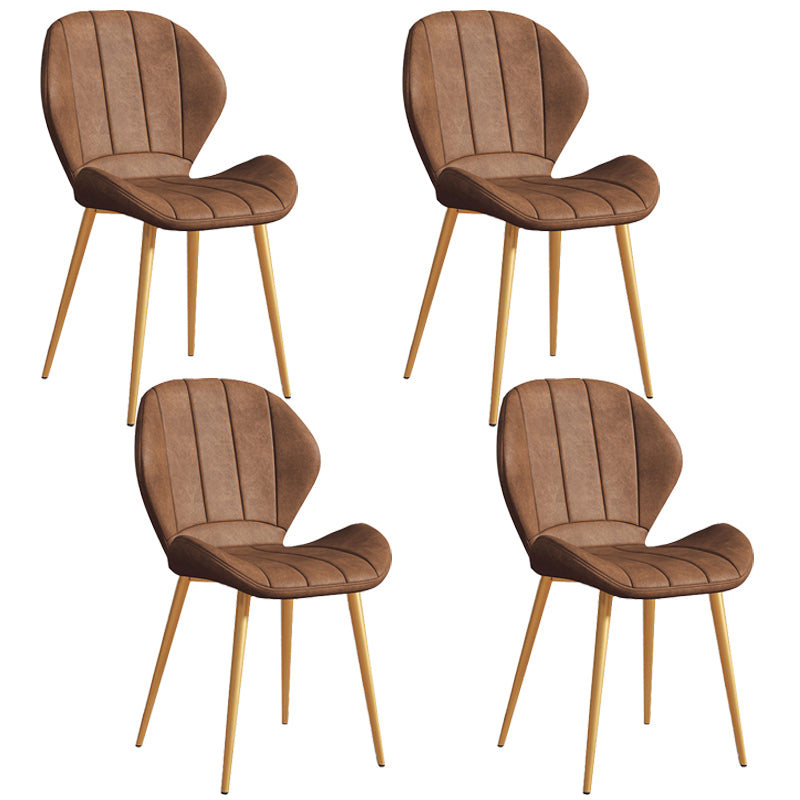 Silla lateral casera tapizada escandinava Silla de comedor con respaldo lateral y acabado mate