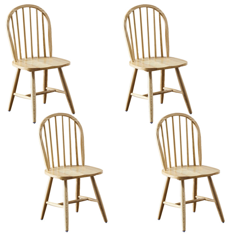 Silla de comedor de madera moderna, silla lateral Windsor sin brazos para uso doméstico