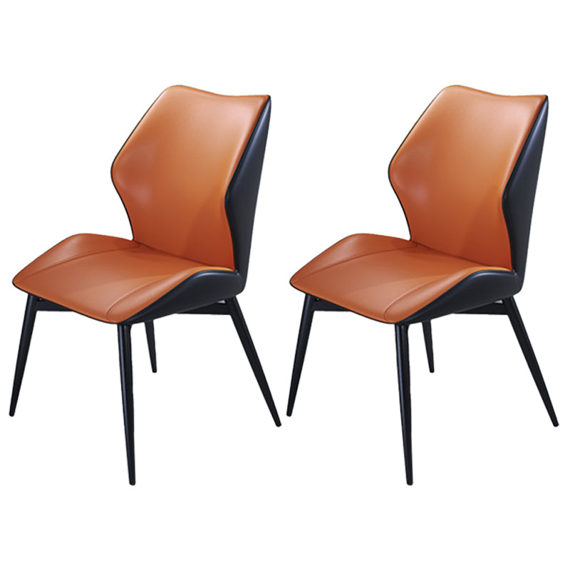 Contemporary Leather Home Side Chair Wingback Dining Chair (Set of 2)