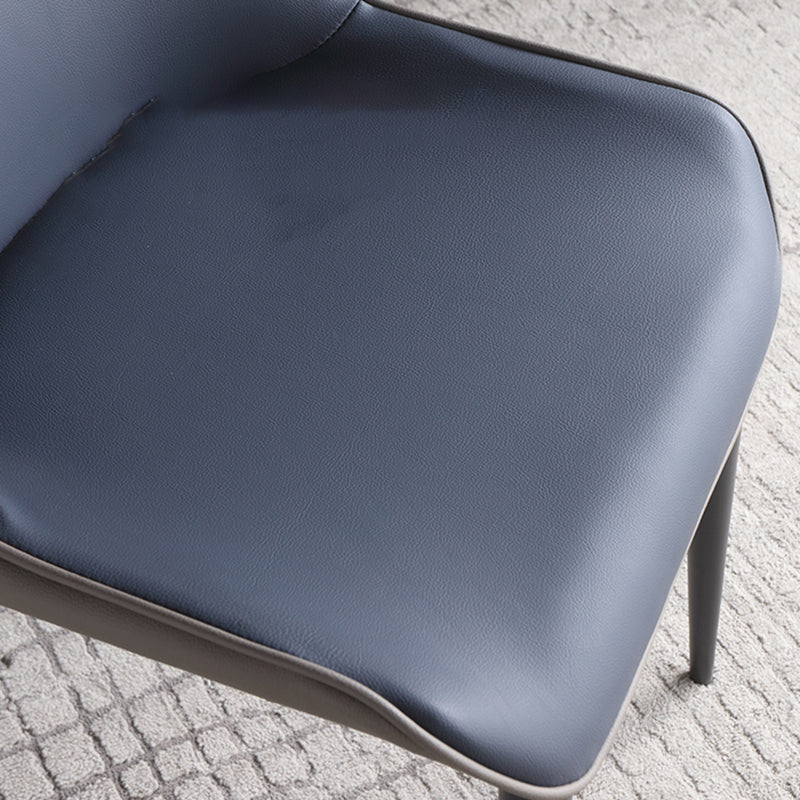 Contemporary Leather Side Chair Matte Finish Wingback Dining Chair (Set of 2)