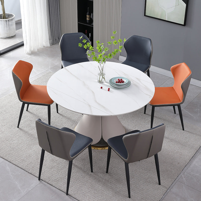 Industrial Metal Dining Room Chairs Armless Wingback Side Chair (Set of 2)