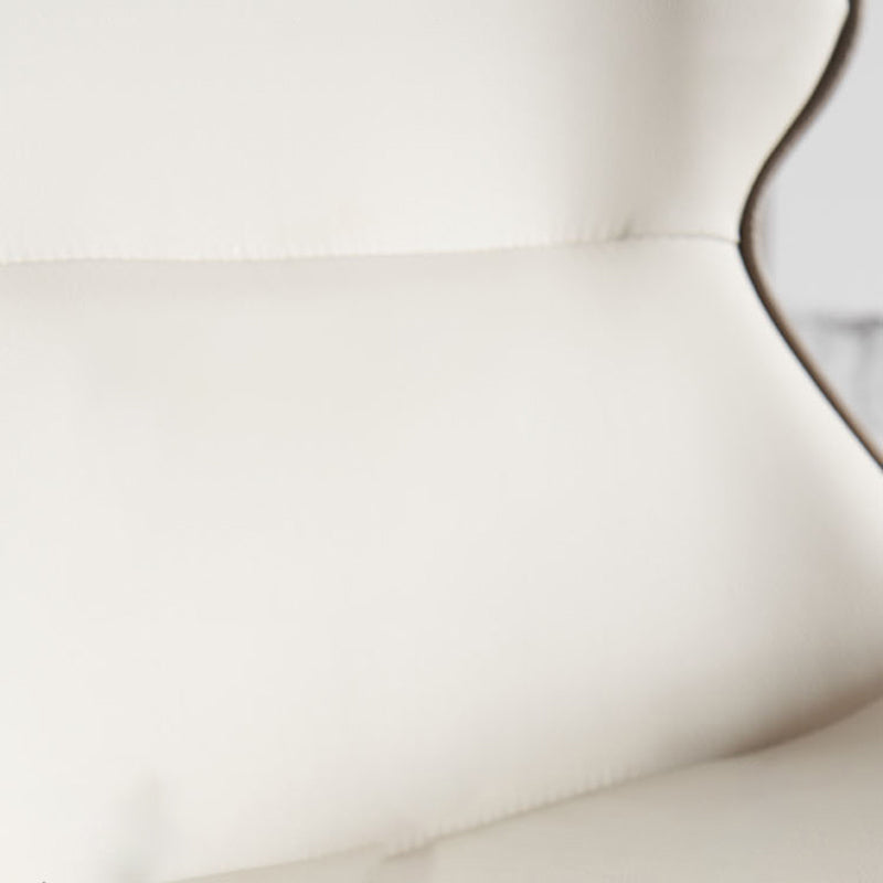 Chaise de salle à manger contemporaine en métal, chaise d'appoint en similicuir pour usage domestique (Ensemble de 2)