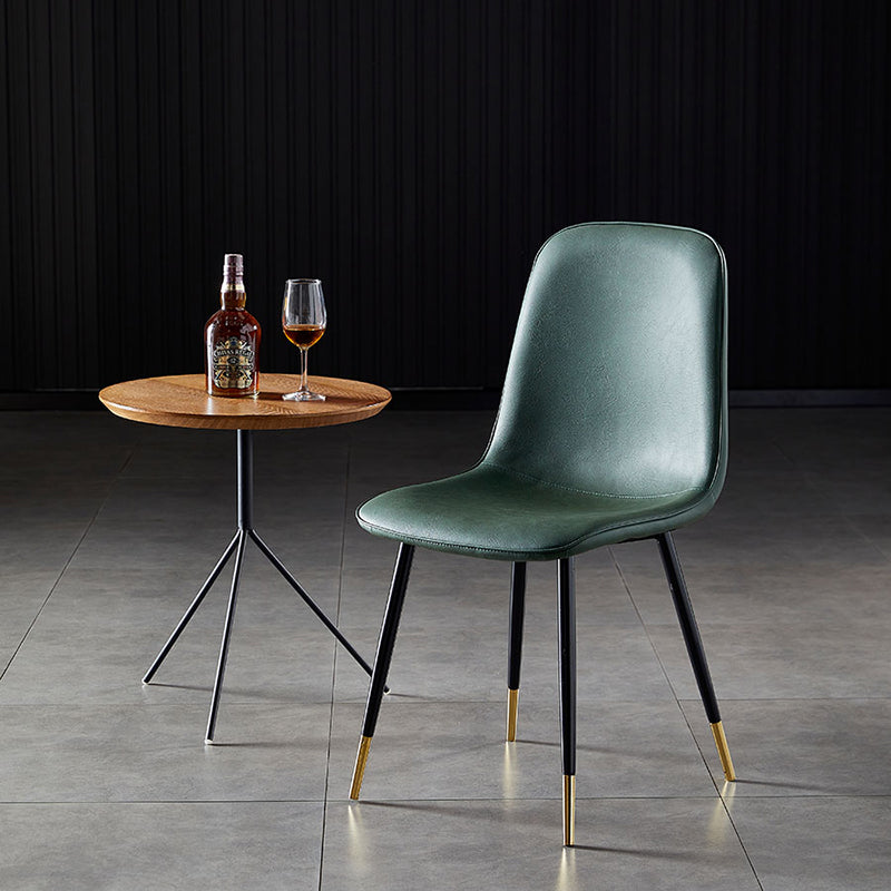 Chaises de salle à manger en métal de Style nordique, chaises latérales sans bras à dossier solide pour la cuisine