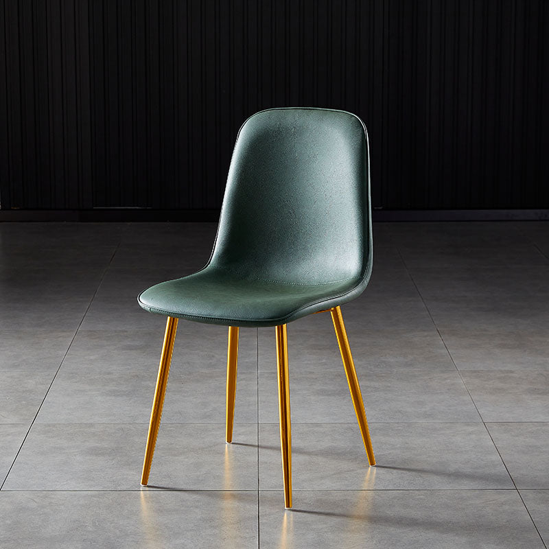 Chaises de salle à manger en métal de Style nordique, chaises latérales sans bras à dossier solide pour la cuisine