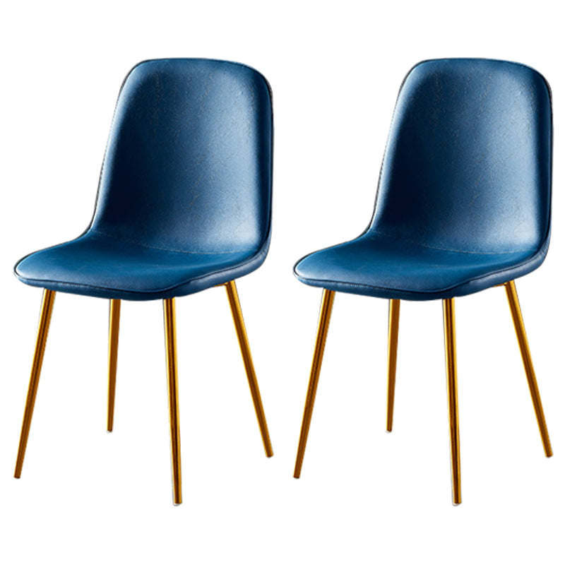 Chaises de salle à manger en métal de Style nordique, chaises latérales sans bras à dossier solide pour la cuisine