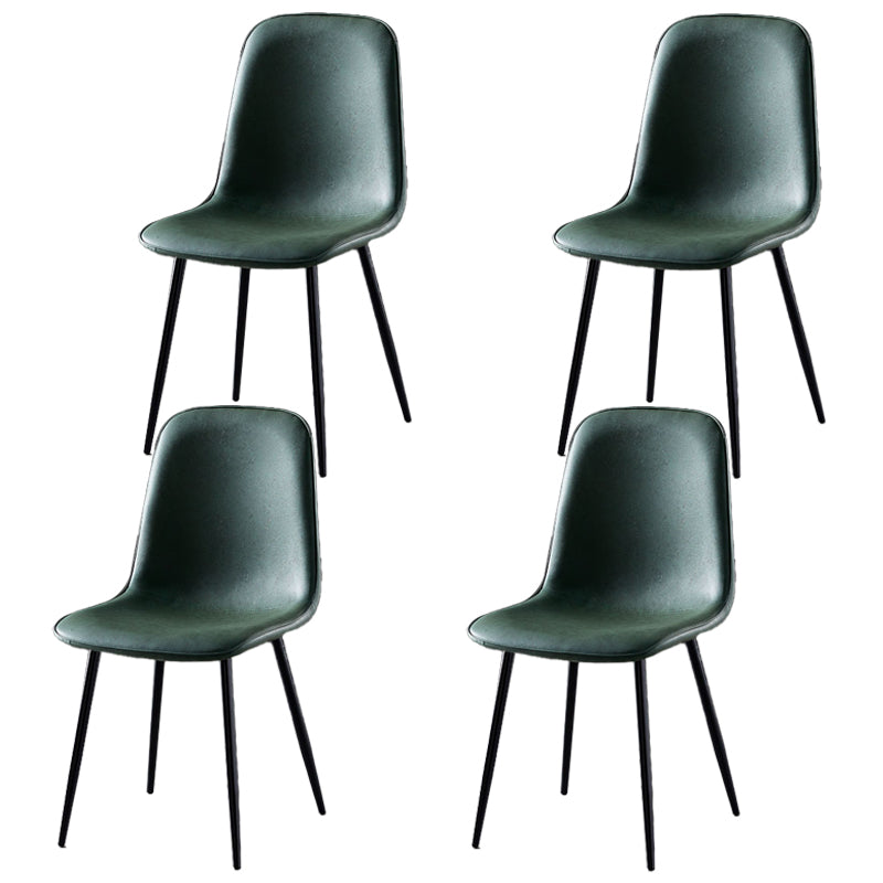 Chaises de salle à manger en métal de Style nordique, chaises latérales sans bras à dossier solide pour la cuisine