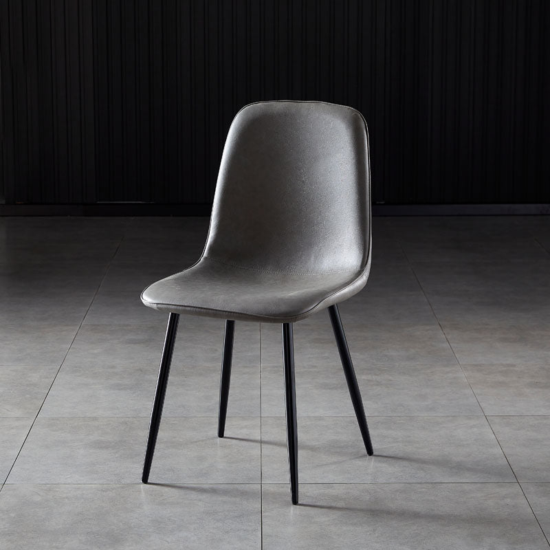 Chaises de salle à manger en métal de Style nordique, chaises latérales sans bras à dossier solide pour la cuisine