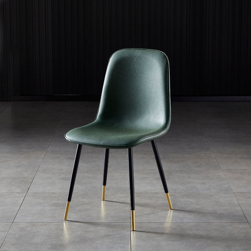 Chaises de salle à manger en métal de Style nordique, chaises latérales sans bras à dossier solide pour la cuisine