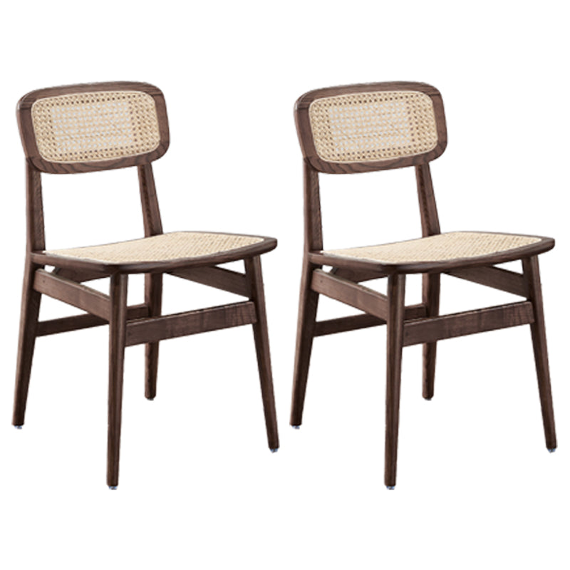Silla de madera de fresno de estilo tradicional, juego de sillas laterales con respaldo abierto para comedor
