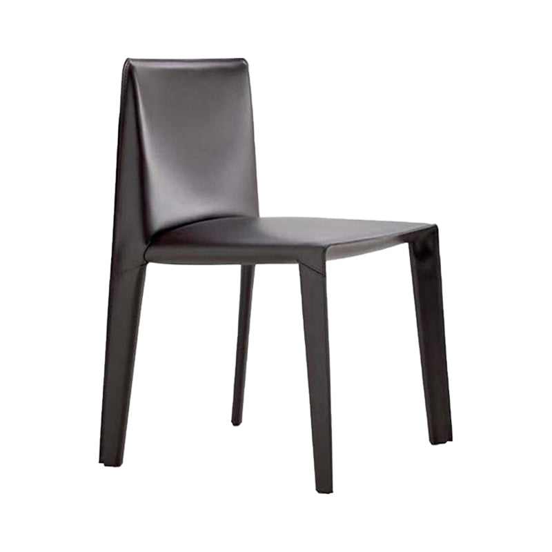 Silla lateral de estilo moderno para el hogar, silla tapizada de metal con respaldo sólido para comedor