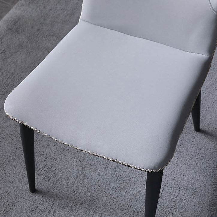 Silla lateral interior industrial Wingback Silla de comedor tapizada de metal