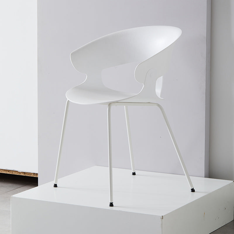 Industrial Metal Dining Room Armchair Plastic Dining Room Chairs for Restaurant Use