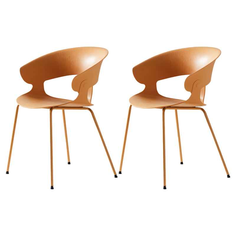 Sillón de comedor de metal industrial, sillas de comedor de plástico para uso en restaurantes