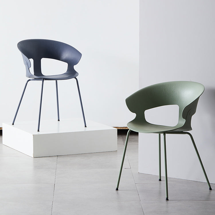 Sillón de comedor de metal industrial, sillas de comedor de plástico para uso en restaurantes