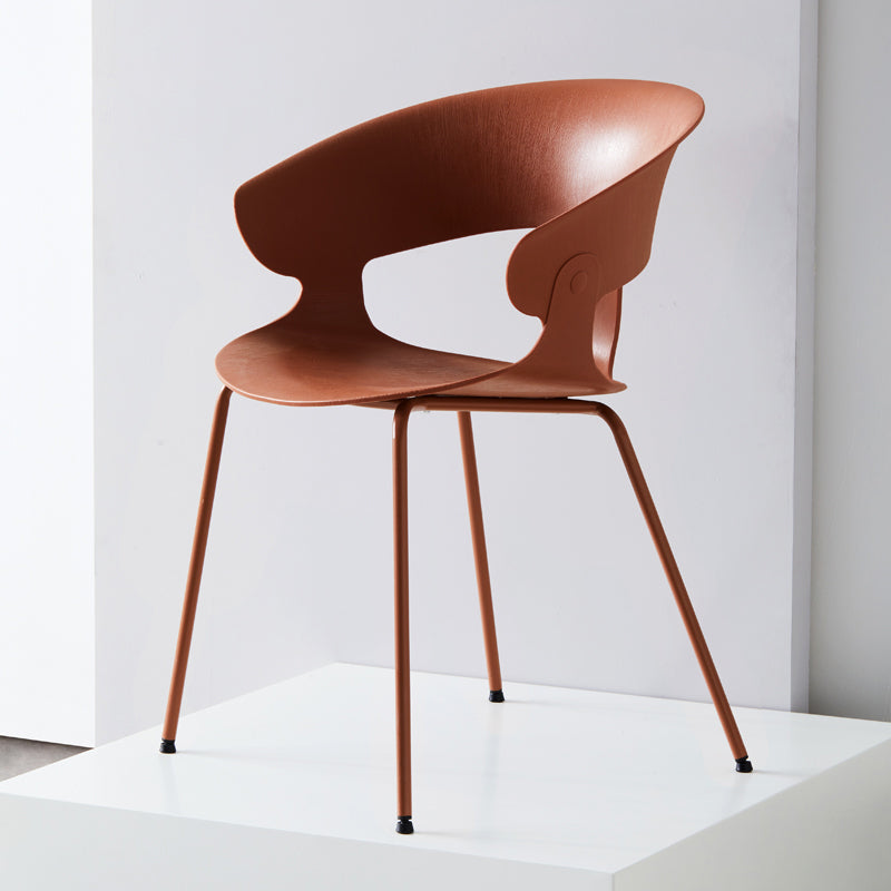 Industrial Metal Dining Room Armchair Plastic Dining Room Chairs for Restaurant Use