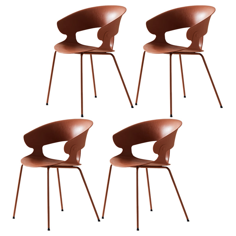 Sillón de comedor de metal industrial, sillas de comedor de plástico para uso en restaurantes