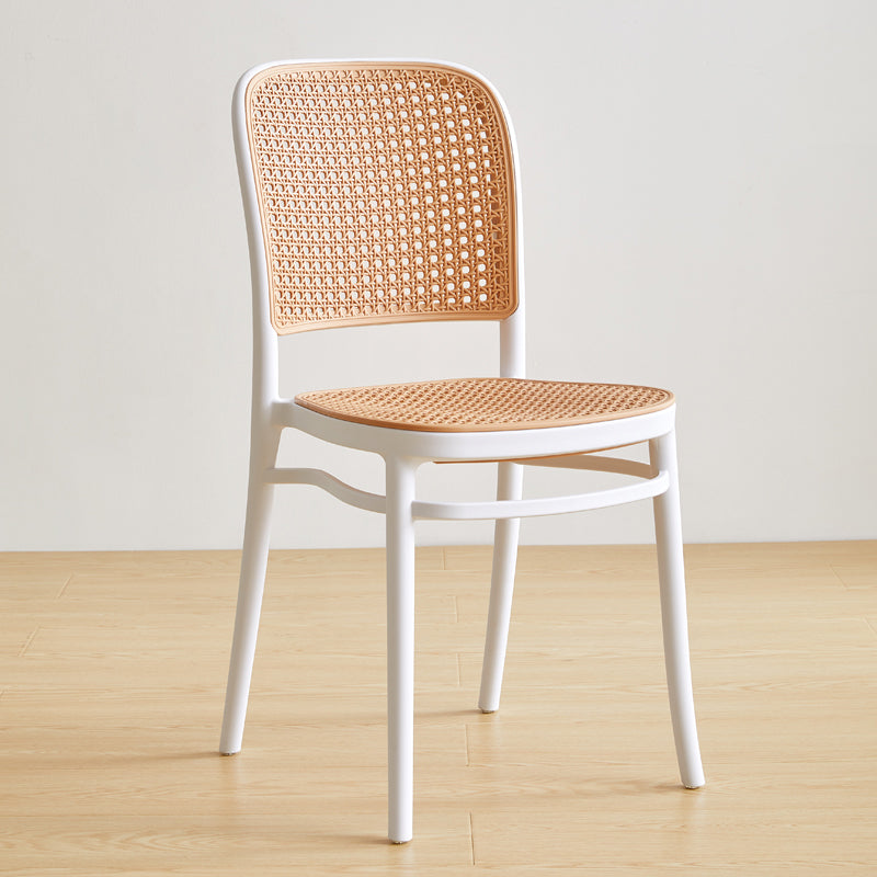 Indoor Contemporary Side Chair Open Back Plastic Dining Room Chair