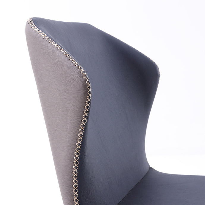 Silla lateral moderna de cuero sintético para restaurante, silla de comedor con respaldo lateral mate y acabado mate
