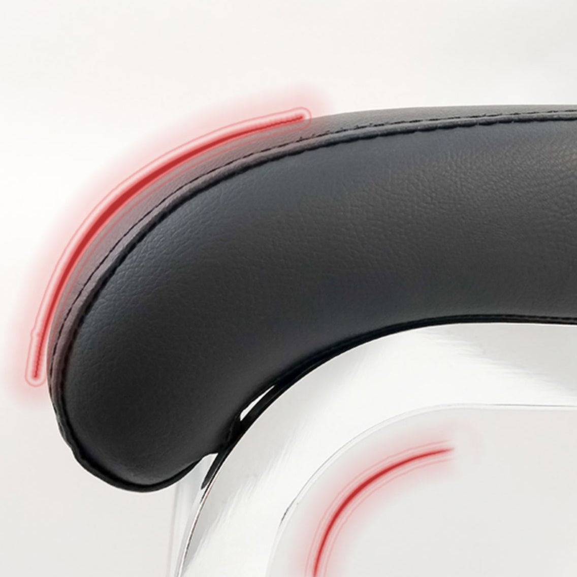 Silla sin brazos de comedor de cuero PU Glam, sillas de comedor de metal para uso doméstico