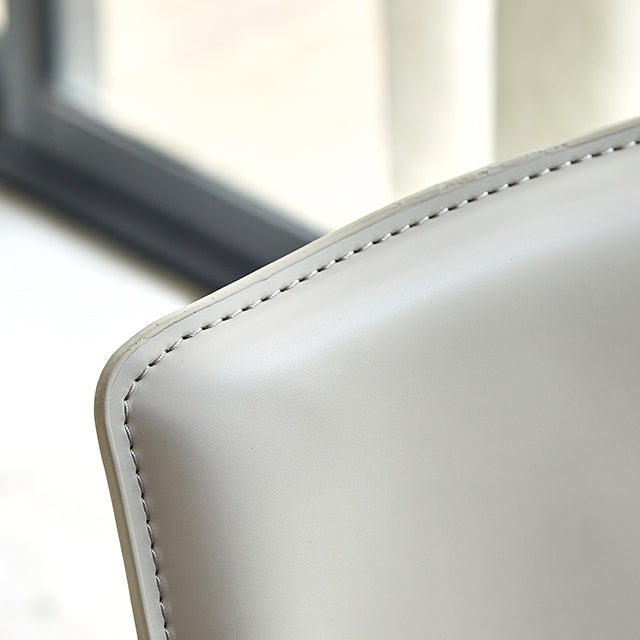 Modern Style Dining Armchairs Upholstered Solid Back Arm Chairs with Metal Legs
