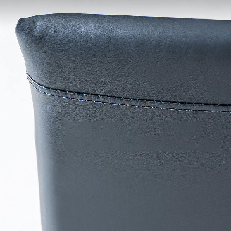 Silla auxiliar para el hogar contemporánea, silla de comedor tapizada de metal con respaldo sólido (juego de 2)