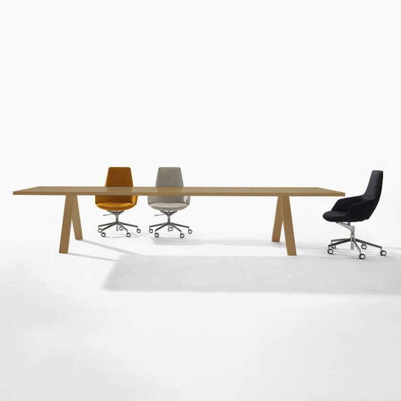 Solid Wood Contemporary Rectangular Table Wood Top Table for Dining Room and Kitchen