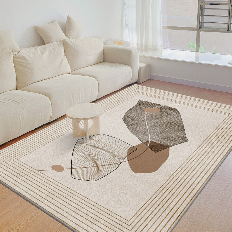 Nordic Style Light Color Rug Area Rug Stain Resistant Carpet for Living Room