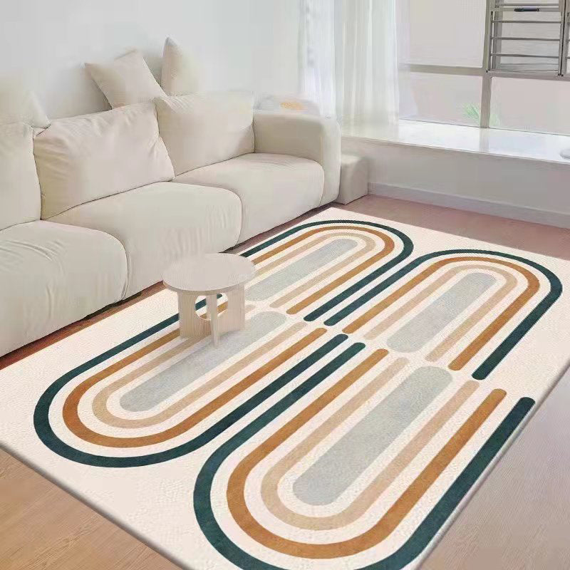 Nordic Style Light Color Rug Area Rug Stain Resistant Carpet for Living Room